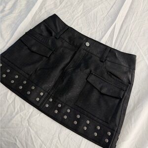 Stylish Black Studded Skirt